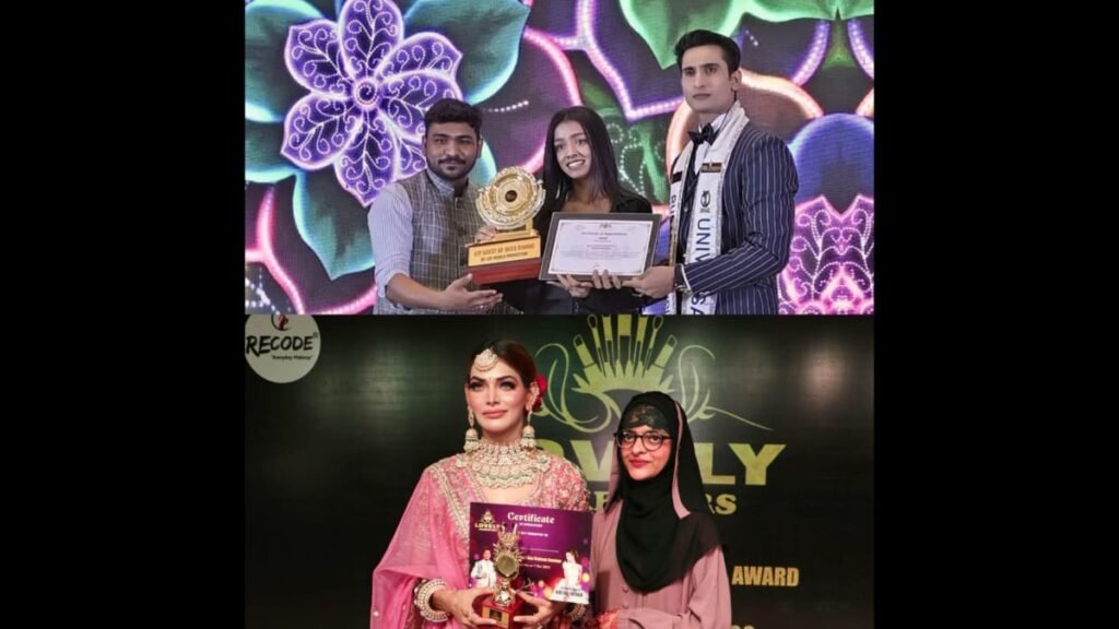 JSF world production Organise By Rising India award Nashra Choudhary Jk marketing India Jhalak Jain - Entertainment - PNN Digital JSF world production Organise By Rising India award Nashra Choudhary Jk marketing India Jhalak Jain - New Delhi (India), March 14: Best Makeup artist From Delhi Hay evryone I'm Nashra Chaudhary from Rajiv Nagar today I will share with you my journey form Nashra Chaudhary to nashra makeup artist my interest in art started in 10 th class of school which was the first step towards my success started my success started from a mehendi cones I started earning money from mehendi aftar 12 I did makeup artist course from Lakme academy this is where my journey as a makeup artist and mehendi artist started aftar all this I joined some event and attended some seminar and makeup competition my first event that joined was was face of india which was only from jsF world production aftar this I have 4more event to join in which I have bridal competition and I won' those events. - PNN Digital