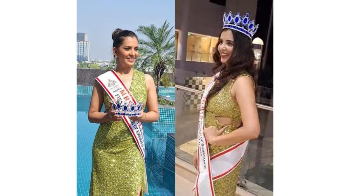 Manisha Oswal Shines as 1st Runner-Up at Mrs. India Queen of Substance ...