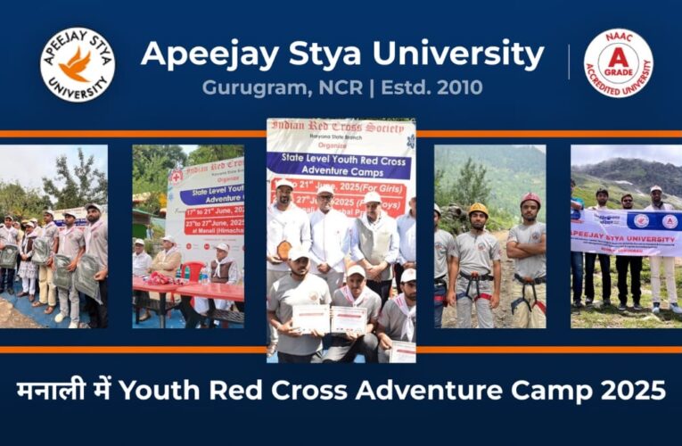 ASU ने मनाली में Youth Red Cross Adventure Camp 2025 में भाग लेकर छात्र नेतृत्व को दी नई उड़ान