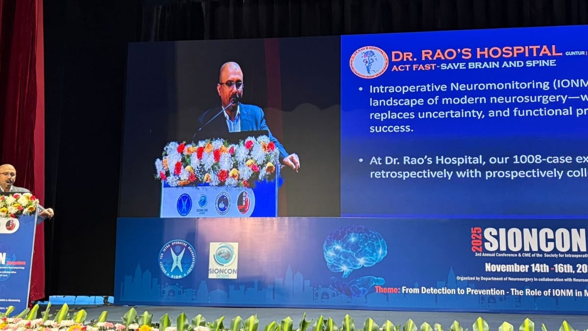 D R Rao Dr. Mohana Rao Unveils India’s Largest 1008-Case IONM Study at SIONCON ...